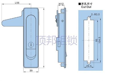 頂邦柜鎖 MS730-2 專為配電箱機(jī)柜門(mén)設(shè)計(jì)的便捷平面鎖